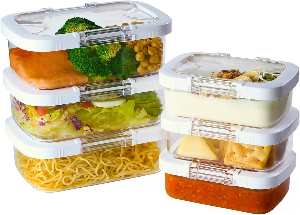Duo Loc Deli Meat Containers for Fridge with Airtight Lids, Stackable Refrigerator Organizer for Lunch Meat Storage Sandwich Ham Cheese Salami Sliced Turkey, Clear Tritan Box (Cold Cuts 3pk)