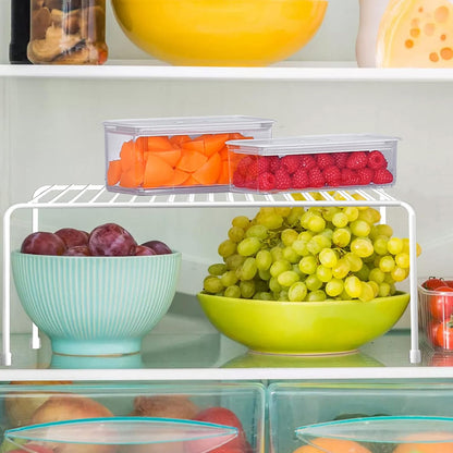 Expandable Freezer Shelf Cooler Shelf Organizer 15.8"-22" | Thickened Heavy Duty Cabinet Shelf Riser Rack Organizer and Storage for Kitchen Pantry Refrigerator