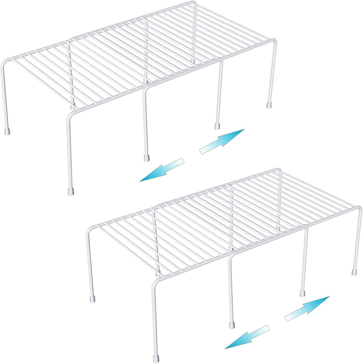 Expandable Freezer Shelf Cooler Shelf Organizer 15.8"-22" | Thickened Heavy Duty Cabinet Shelf Riser Rack Organizer and Storage for Kitchen Pantry Refrigerator