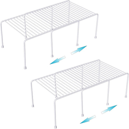 Expandable Freezer Shelf Cooler Shelf Organizer 15.8"-22" | Thickened Heavy Duty Cabinet Shelf Riser Rack Organizer and Storage for Kitchen Pantry Refrigerator