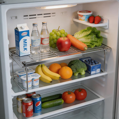 Expandable Freezer Shelf Cooler Shelf Organizer 15.8"-22" | Thickened Heavy Duty Cabinet Shelf Riser Rack Organizer and Storage for Kitchen Pantry Refrigerator