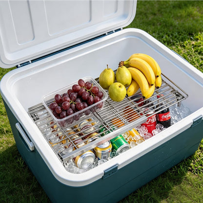 Expandable Freezer Shelf Cooler Shelf Organizer 15.8"-22" | Thickened Heavy Duty Cabinet Shelf Riser Rack Organizer and Storage for Kitchen Pantry Refrigerator