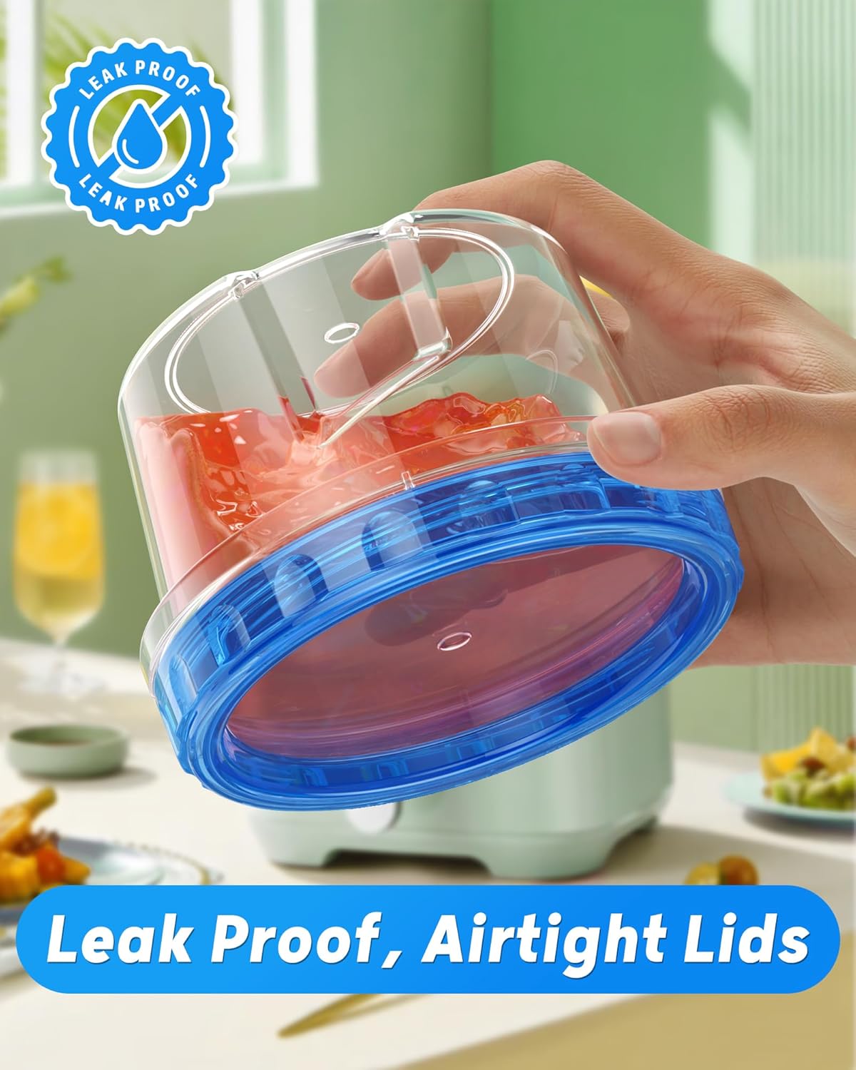 17oz Freezer Storage Containers, Plastic Food Storage Containers with Twist Top Lids, BPA Free and Reusable Soup Containers with Lid, Microwave and Dishwasher Safe