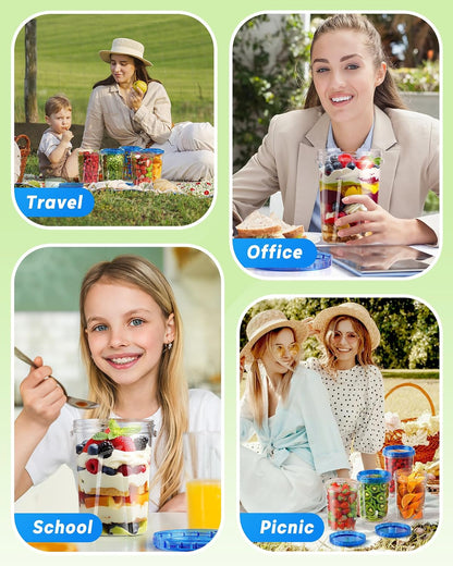 17oz Freezer Storage Containers, Plastic Food Storage Containers with Twist Top Lids, BPA Free and Reusable Soup Containers with Lid, Microwave and Dishwasher Safe