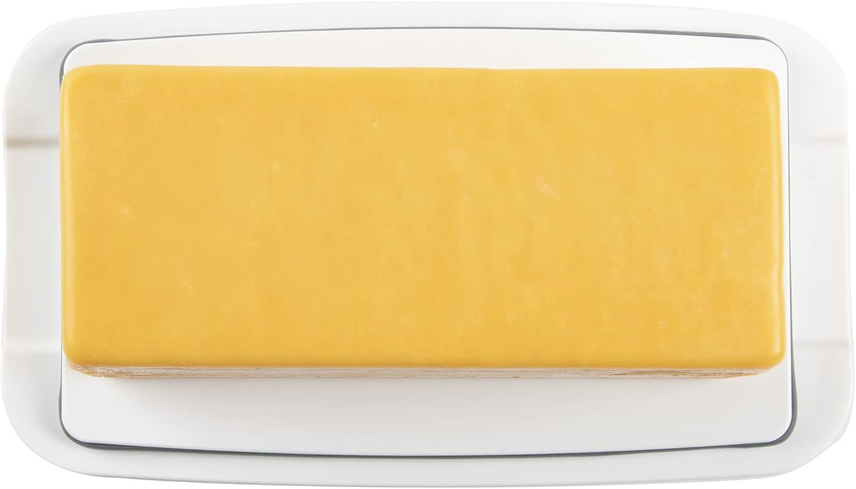 Progressive International Cheese BPA-Free Plastic Meal Holder, 8.75 in L x 3.6 in H x 4.75 in D, Ideal for Maintaining Fridge Organization