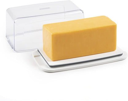 Progressive International Cheese BPA-Free Plastic Meal Holder, 8.75 in L x 3.6 in H x 4.75 in D, Ideal for Maintaining Fridge Organization