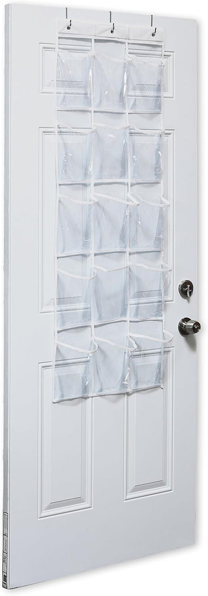 15 Pockets Clear Over the Door Pantry Organizer, 2 Pack | 52" x 18", Cabinet & Kitchen Hanging Storage