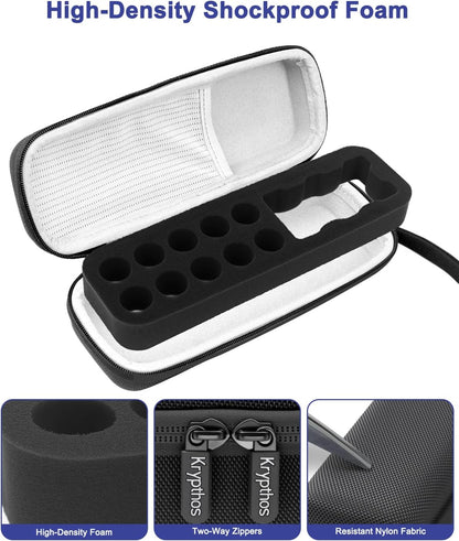 28 Slots Insulin Peptide Case for Fridge, Hard Storage Case with Ice Packs | Portable Diabetes Insulin Carrying Travel Organizer Case for 1ml 3ml 5ml 10ml Vials -16 Small Slots & 12 Adjustable Slots