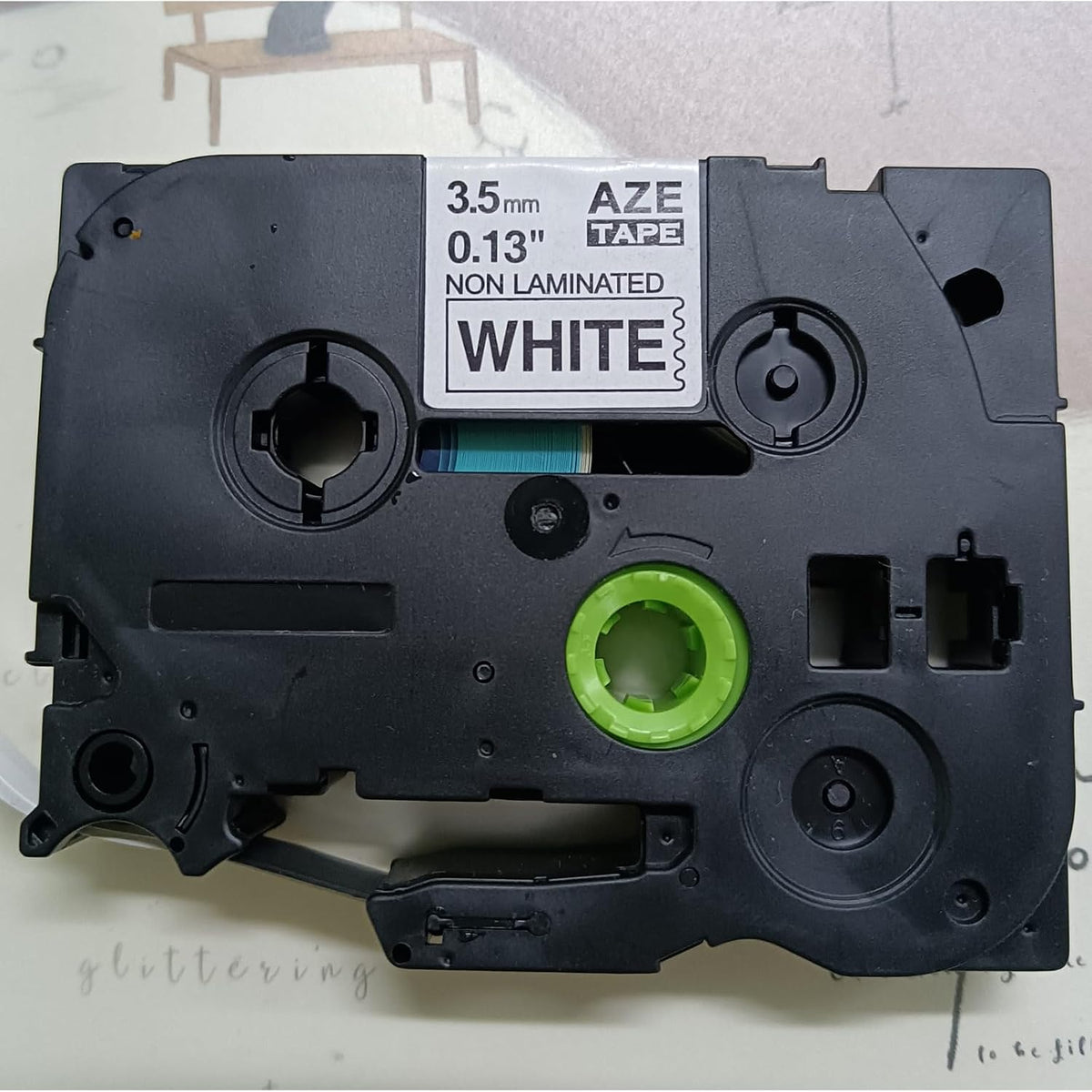 Label Maker Tape Refill Replacement for Brother TZe-231 TZe231 12mm 0.47 | Laminted P Touch TZe TZ Label Tape for Brother PT-D220 D210 H110 D410 D610BT, 12mm x 8m, Black on White, 6-Pack