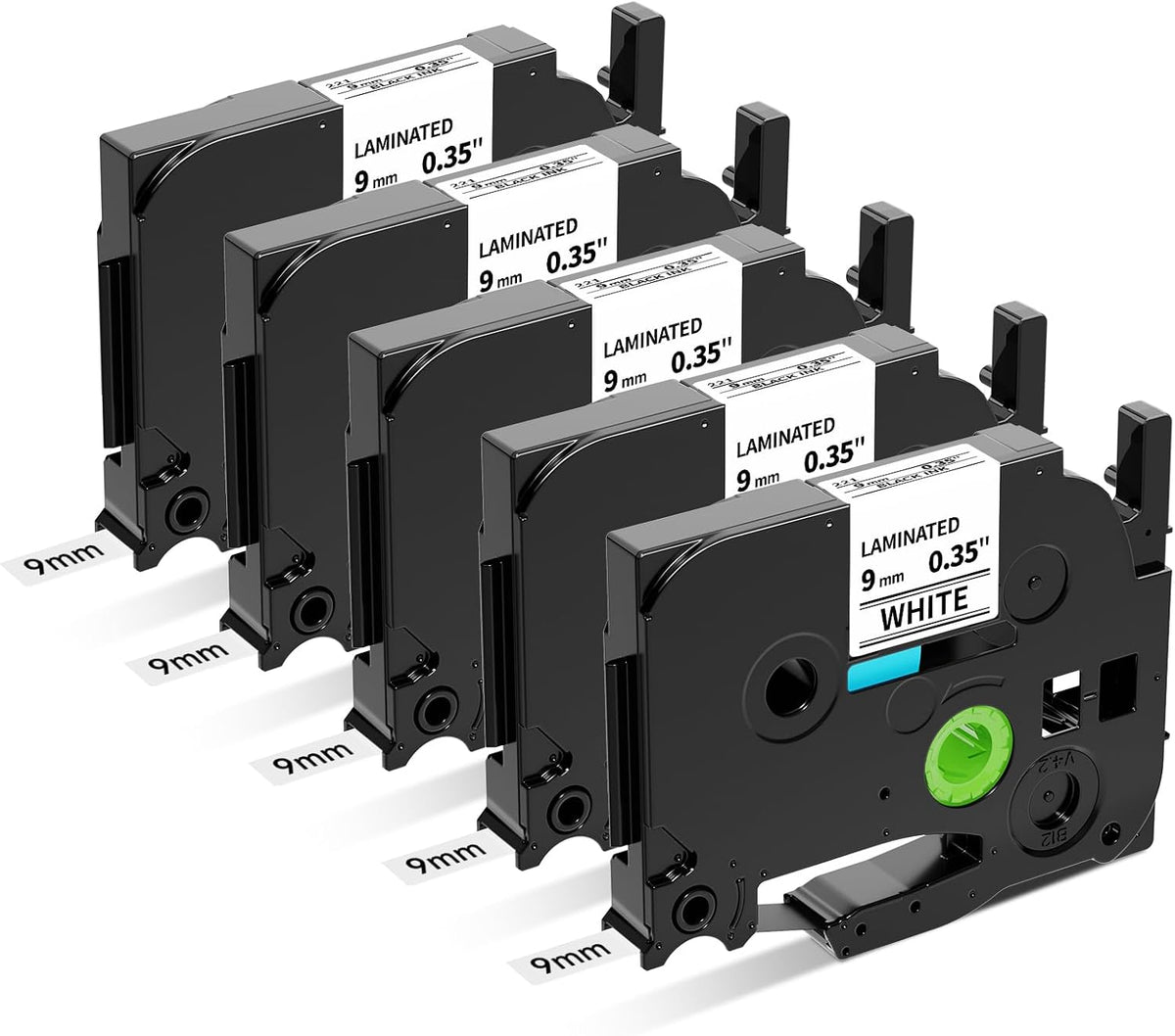 Label Maker Tape Refill Replacement for Brother TZe-231 TZe231 12mm 0.47 | Laminted P Touch TZe TZ Label Tape for Brother PT-D220 D210 H110 D410 D610BT, 12mm x 8m, Black on White, 6-Pack