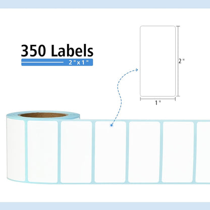 350（1 Rolls） Dissolvable Food Labels with Dispenser, 1" x 2" | BPA-Free Water Dissolving Labels, No Residue, Ideal for Freezer Meal Prep Containers, Glass Jars & Storage Bags