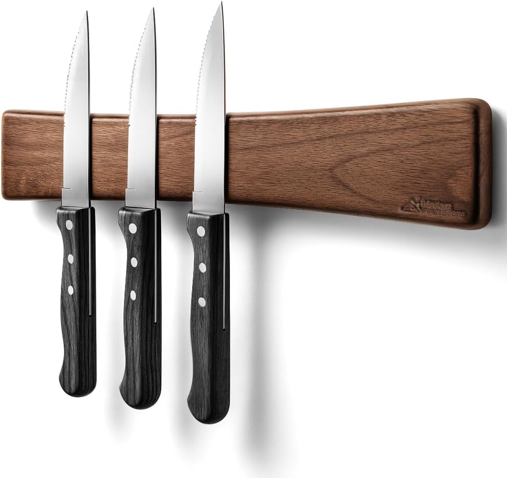16 Inch Stainless Steel Magnetic Knife Bar with Multi-Purpose Functionality as a Knife Holder, Knife Strip, Magnetic Tool Organizer, Art Supply Organizer & Home Organizer