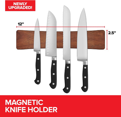 16 Inch Stainless Steel Magnetic Knife Bar with Multi-Purpose Functionality as a Knife Holder, Knife Strip, Magnetic Tool Organizer, Art Supply Organizer & Home Organizer