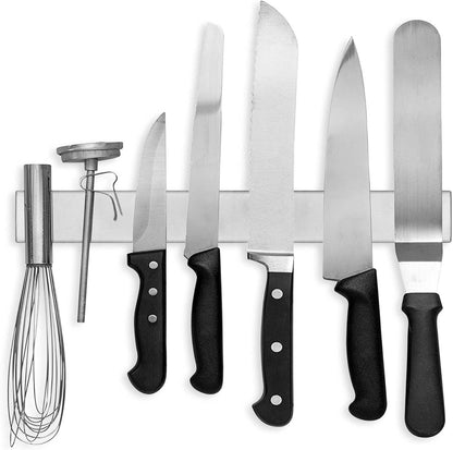 16 Inch Stainless Steel Magnetic Knife Bar with Multi-Purpose Functionality as a Knife Holder, Knife Strip, Magnetic Tool Organizer, Art Supply Organizer & Home Organizer