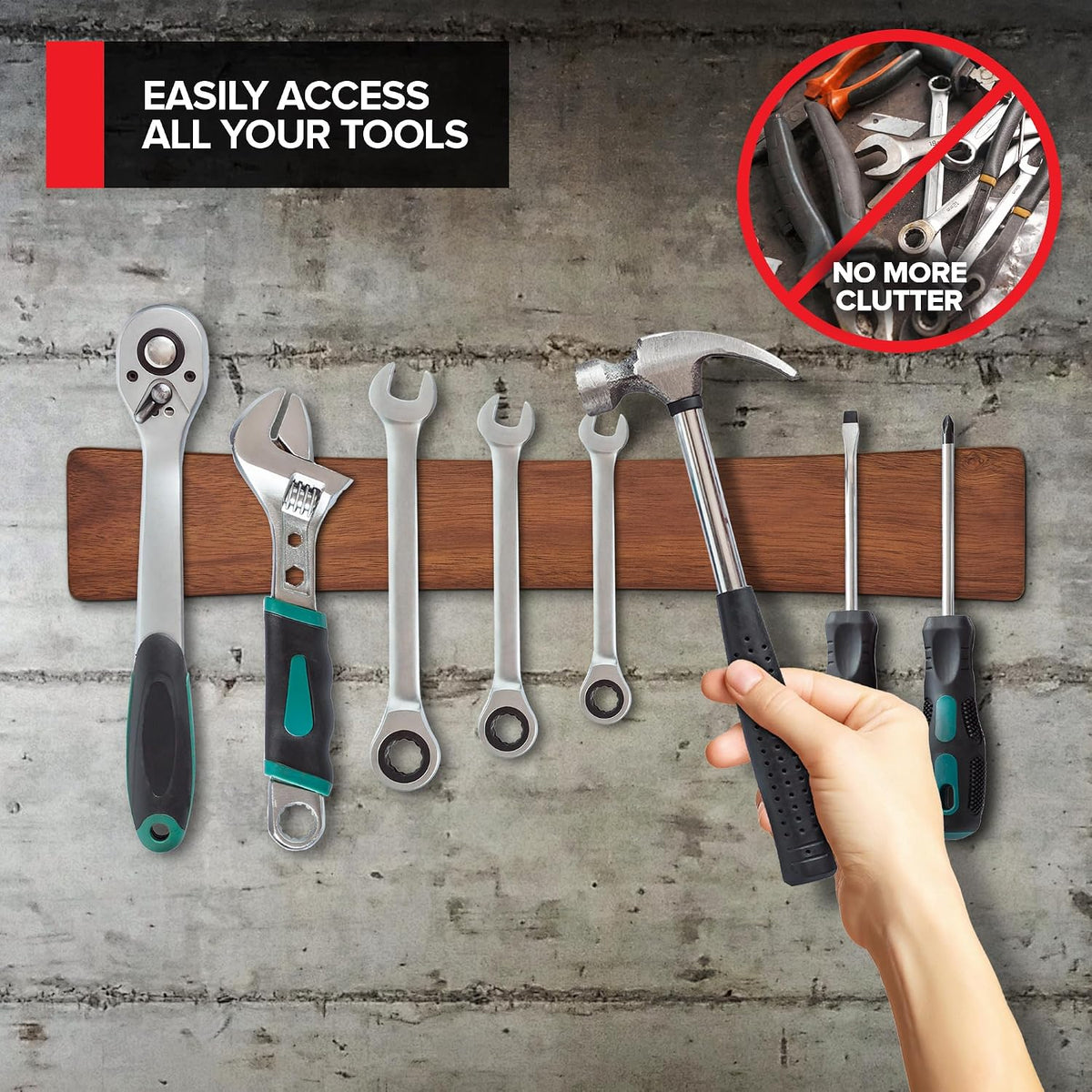 16 Inch Stainless Steel Magnetic Knife Bar with Multi-Purpose Functionality as a Knife Holder, Knife Strip, Magnetic Tool Organizer, Art Supply Organizer & Home Organizer