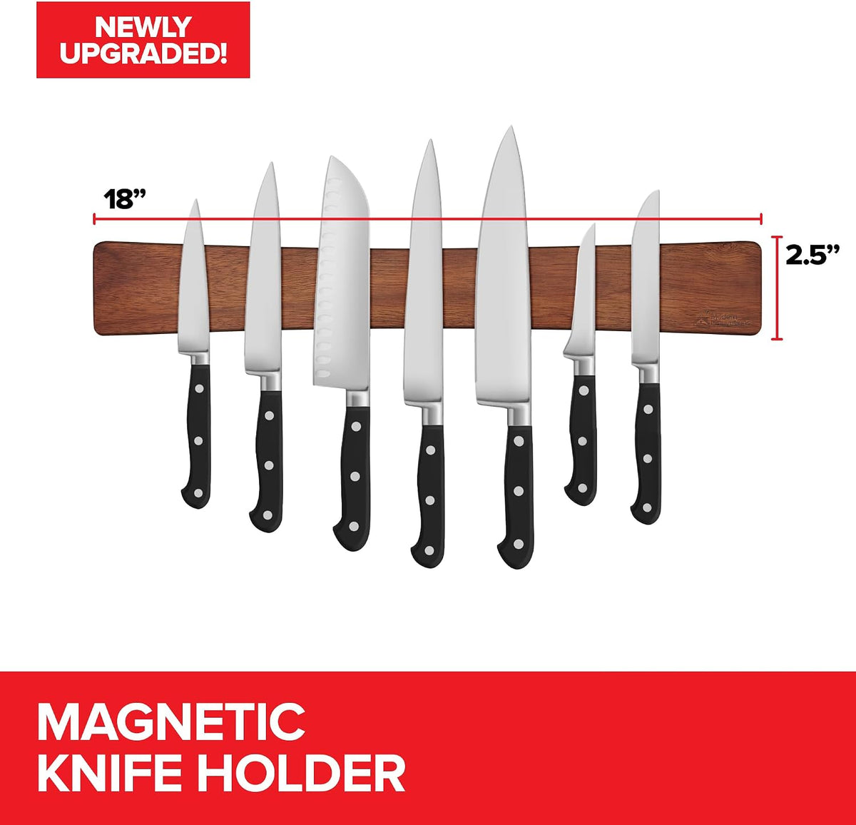 16 Inch Stainless Steel Magnetic Knife Bar with Multi-Purpose Functionality as a Knife Holder, Knife Strip, Magnetic Tool Organizer, Art Supply Organizer & Home Organizer