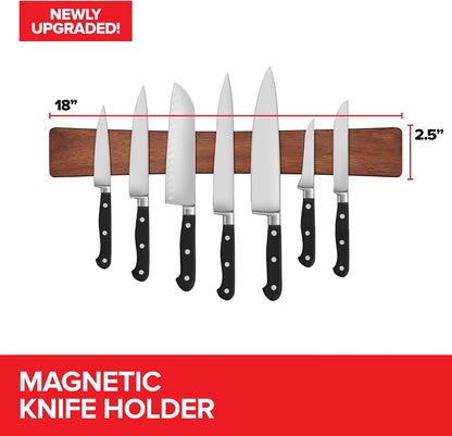 16 Inch Stainless Steel Magnetic Knife Bar with Multi-Purpose Functionality as a Knife Holder, Knife Strip, Magnetic Tool Organizer, Art Supply Organizer & Home Organizer