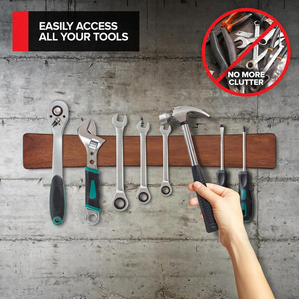 16 Inch Stainless Steel Magnetic Knife Bar with Multi-Purpose Functionality as a Knife Holder, Knife Strip, Magnetic Tool Organizer, Art Supply Organizer & Home Organizer