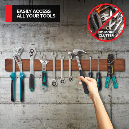 16 Inch Stainless Steel Magnetic Knife Bar with Multi-Purpose Functionality as a Knife Holder, Knife Strip, Magnetic Tool Organizer, Art Supply Organizer & Home Organizer