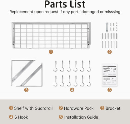 30-Inch Kitchen Pan Pot Rack Wall Mounted, Hanging Storage Organizer