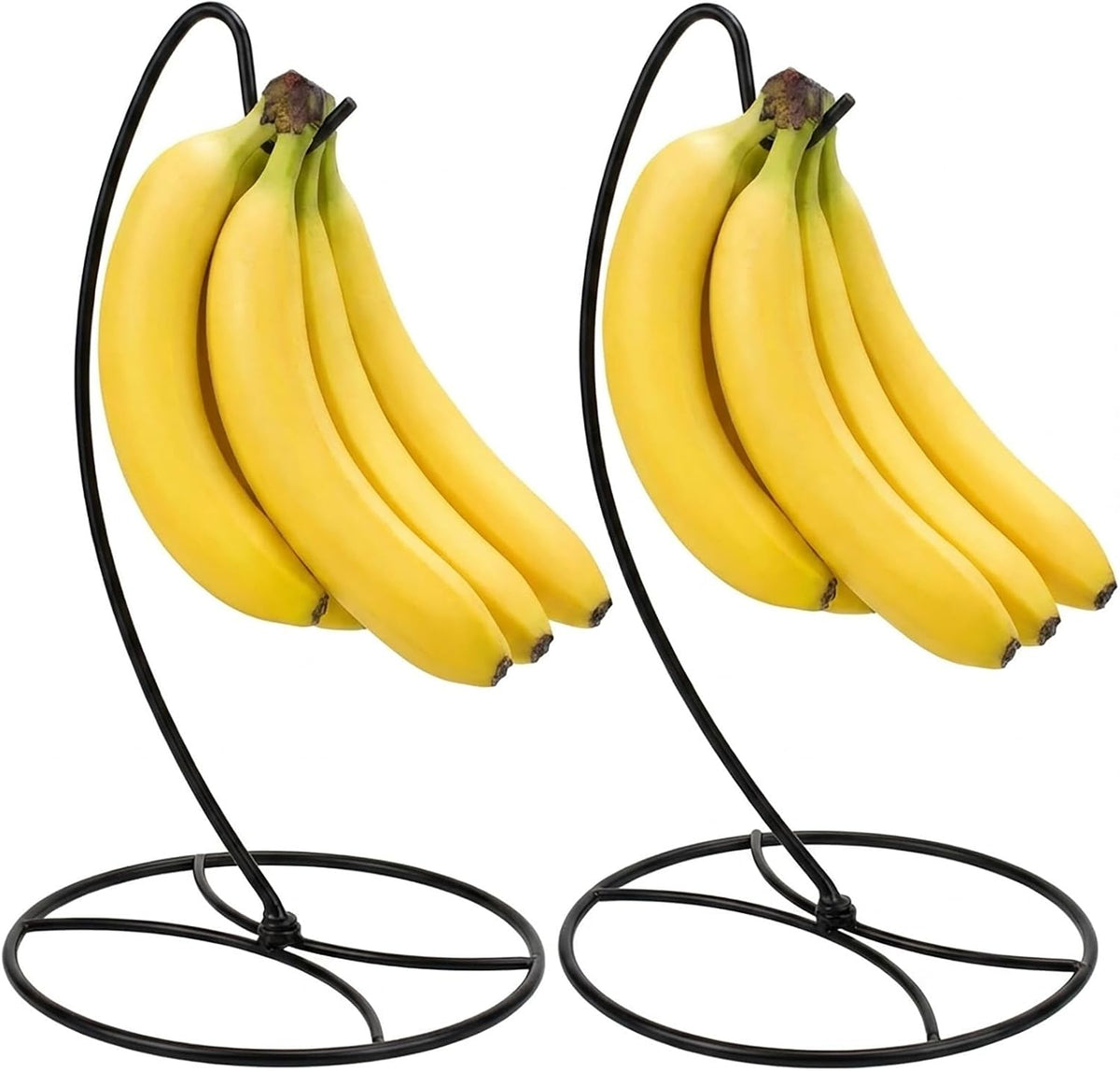 1-Pack Banana Holder Stand, Sturdy Banana Hanger Hook for Kitchen Countertop, Metal Modern Banana Stand Banana Rack, Keep Fresh for 15LB Banana or Grape,Stable Base