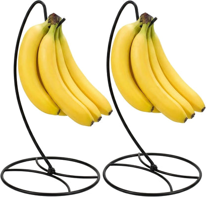 1-Pack Banana Holder Stand, Sturdy Banana Hanger Hook for Kitchen Countertop, Metal Modern Banana Stand Banana Rack, Keep Fresh for 15LB Banana or Grape,Stable Base
