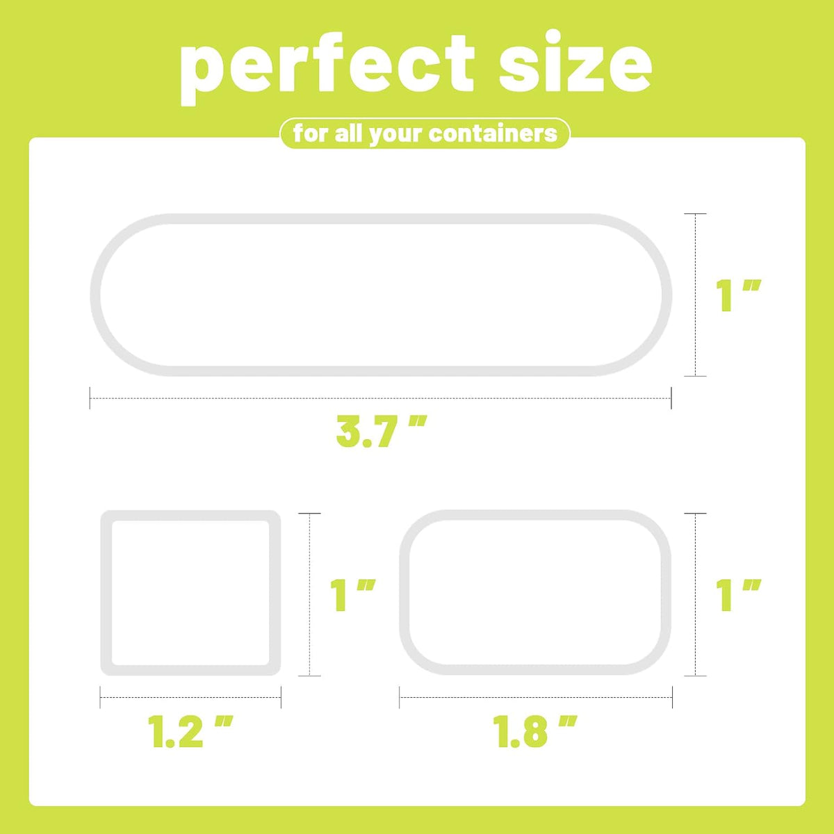 132 Pieces Removable Food Labels Stickers Waterproof Kitchen Labels for POP Food Storage, Home Organization with Marker Pen, 3 Sizes (Silver)