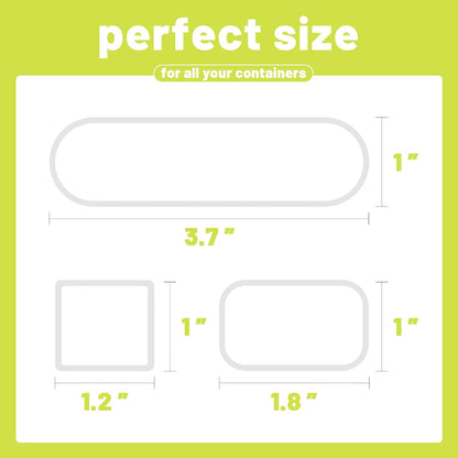 132 Pieces Removable Food Labels Stickers Waterproof Kitchen Labels for POP Food Storage, Home Organization with Marker Pen, 3 Sizes (Silver)