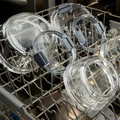 Brilliance Glass Food Storage Containers, Assorted Sizes, Set of 9, BPA-Free, Leak-Proof, Clear