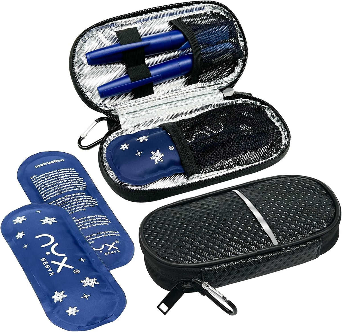 Reusable TSA Approved Ice Packs for Insulated Insulin Travel Case, Medication Travel Bag - Reusable Cooler Ice Packs Suitable for Diabetic Insulin Cooler Pen Carry Case（4 Packs）