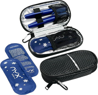 Reusable TSA Approved Ice Packs for Insulated Insulin Travel Case, Medication Travel Bag - Reusable Cooler Ice Packs Suitable for Diabetic Insulin Cooler Pen Carry Case（4 Packs）