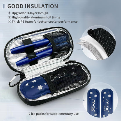 Reusable TSA Approved Ice Packs for Insulated Insulin Travel Case, Medication Travel Bag - Reusable Cooler Ice Packs Suitable for Diabetic Insulin Cooler Pen Carry Case（4 Packs）