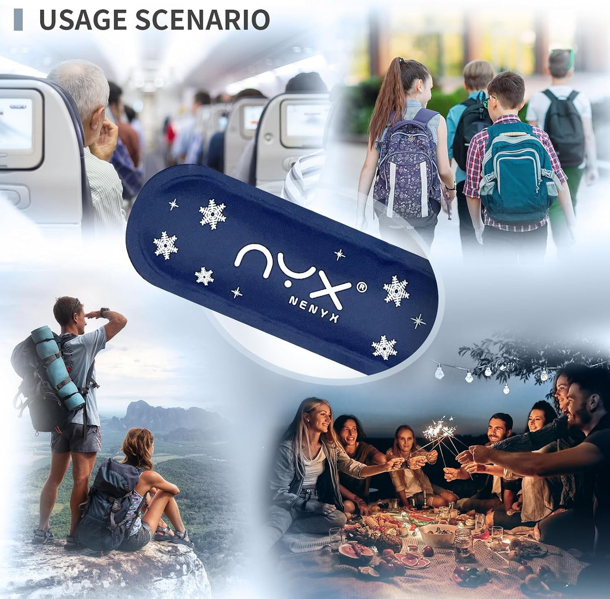 Reusable TSA Approved Ice Packs for Insulated Insulin Travel Case, Medication Travel Bag - Reusable Cooler Ice Packs Suitable for Diabetic Insulin Cooler Pen Carry Case（4 Packs）