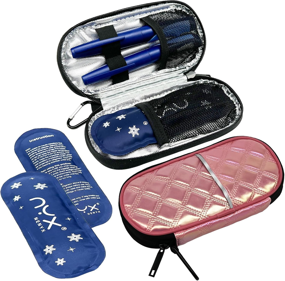 Reusable TSA Approved Ice Packs for Insulated Insulin Travel Case, Medication Travel Bag - Reusable Cooler Ice Packs Suitable for Diabetic Insulin Cooler Pen Carry Case（4 Packs）