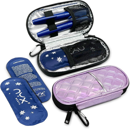 Reusable TSA Approved Ice Packs for Insulated Insulin Travel Case, Medication Travel Bag - Reusable Cooler Ice Packs Suitable for Diabetic Insulin Cooler Pen Carry Case（4 Packs）