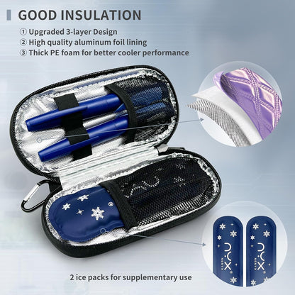 Reusable TSA Approved Ice Packs for Insulated Insulin Travel Case, Medication Travel Bag - Reusable Cooler Ice Packs Suitable for Diabetic Insulin Cooler Pen Carry Case（4 Packs）