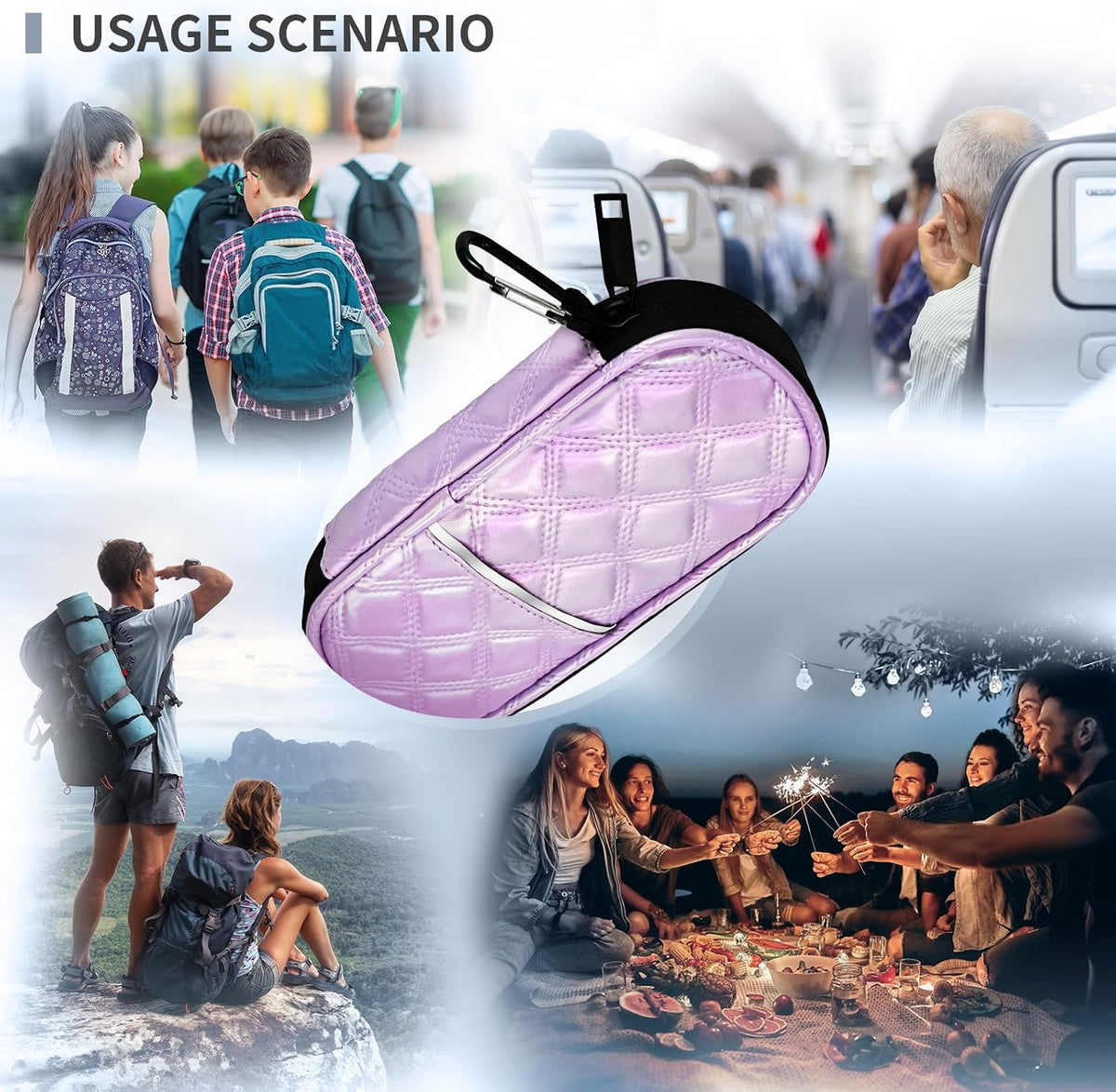 Reusable TSA Approved Ice Packs for Insulated Insulin Travel Case, Medication Travel Bag - Reusable Cooler Ice Packs Suitable for Diabetic Insulin Cooler Pen Carry Case（4 Packs）