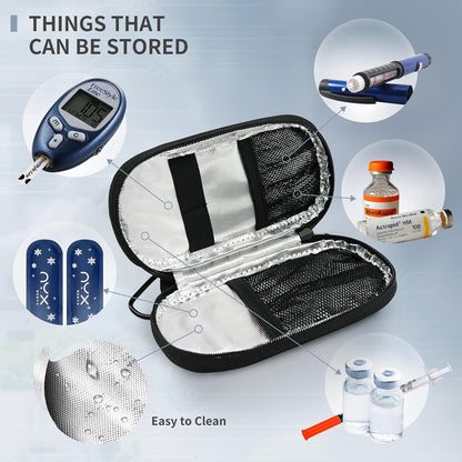 Reusable TSA Approved Ice Packs for Insulated Insulin Travel Case, Medication Travel Bag - Reusable Cooler Ice Packs Suitable for Diabetic Insulin Cooler Pen Carry Case（4 Packs）
