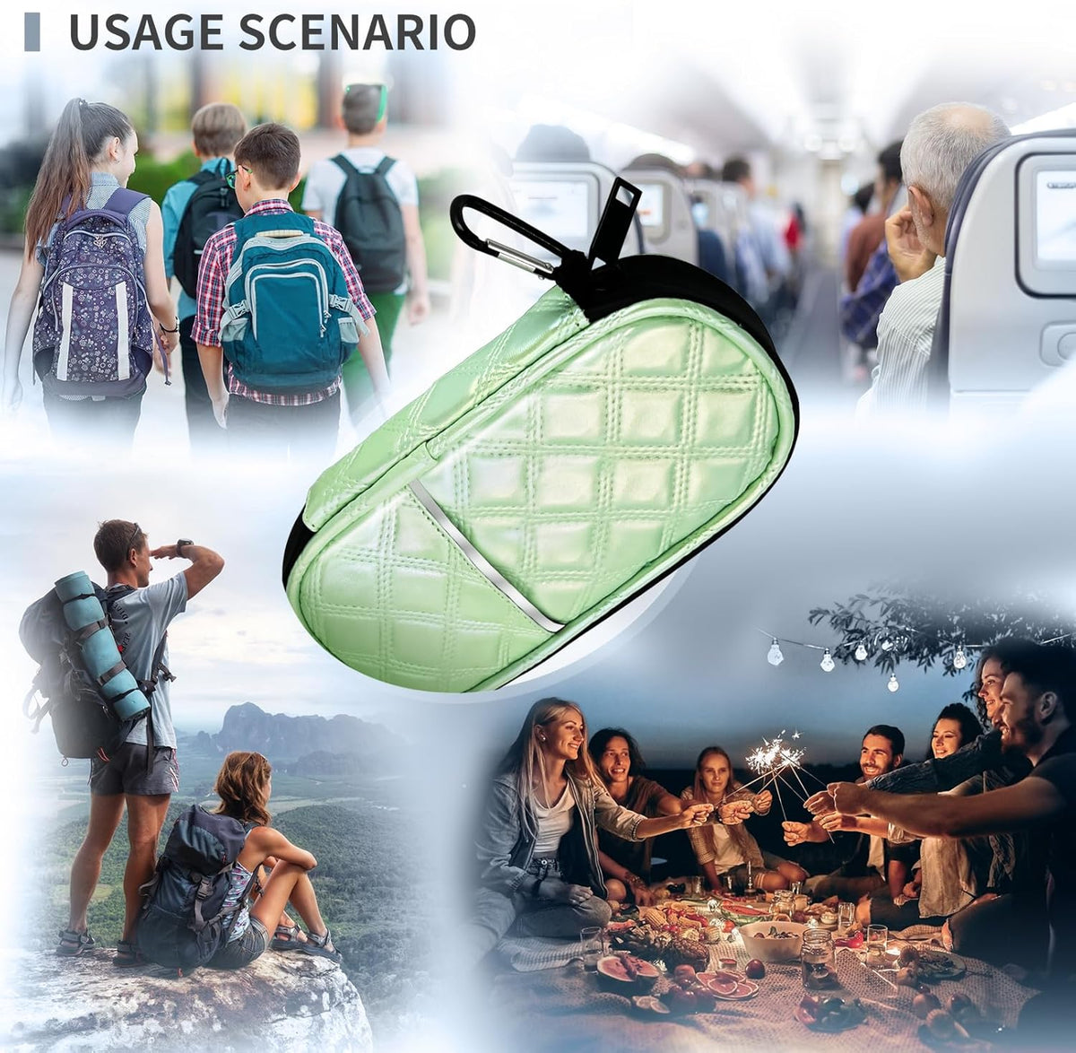 Reusable TSA Approved Ice Packs for Insulated Insulin Travel Case, Medication Travel Bag - Reusable Cooler Ice Packs Suitable for Diabetic Insulin Cooler Pen Carry Case（4 Packs）