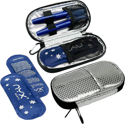 Reusable TSA Approved Ice Packs for Insulated Insulin Travel Case, Medication Travel Bag - Reusable Cooler Ice Packs Suitable for Diabetic Insulin Cooler Pen Carry Case（4 Packs）