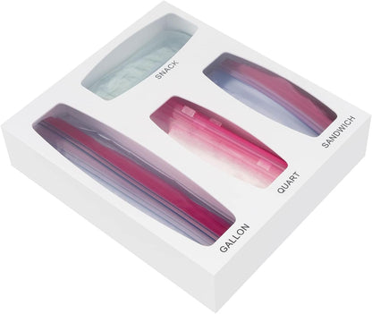 Acrylic Bags Storage Organizer - Baggie Bags Drawer Organizer & Plastic Food Storage Bags Holder - Compatible with Gallon, Quart, Sandwich, Snap, Freezer, Slider Bags (Clear)