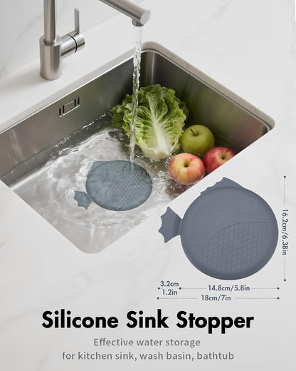 Kitchen Sink Drain Strainer,Patented Reversible Chain Mesh Basket Anti-Clog