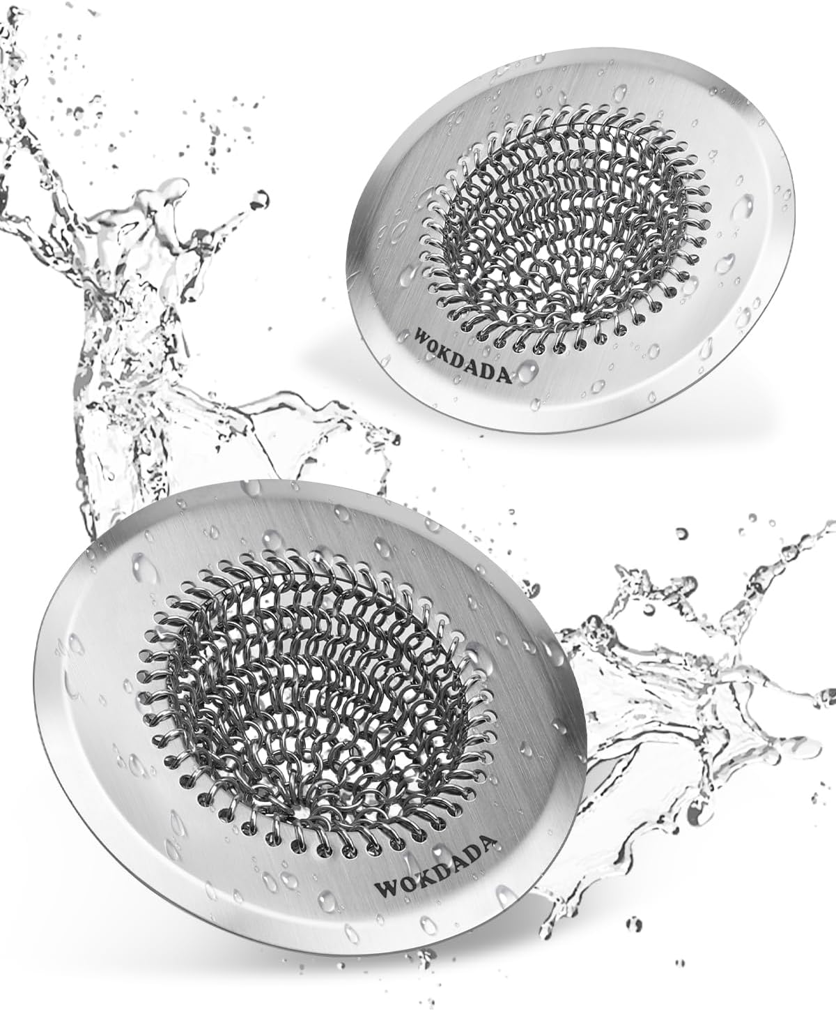 Kitchen Sink Drain Strainer,Patented Reversible Chain Mesh Basket Anti-Clog