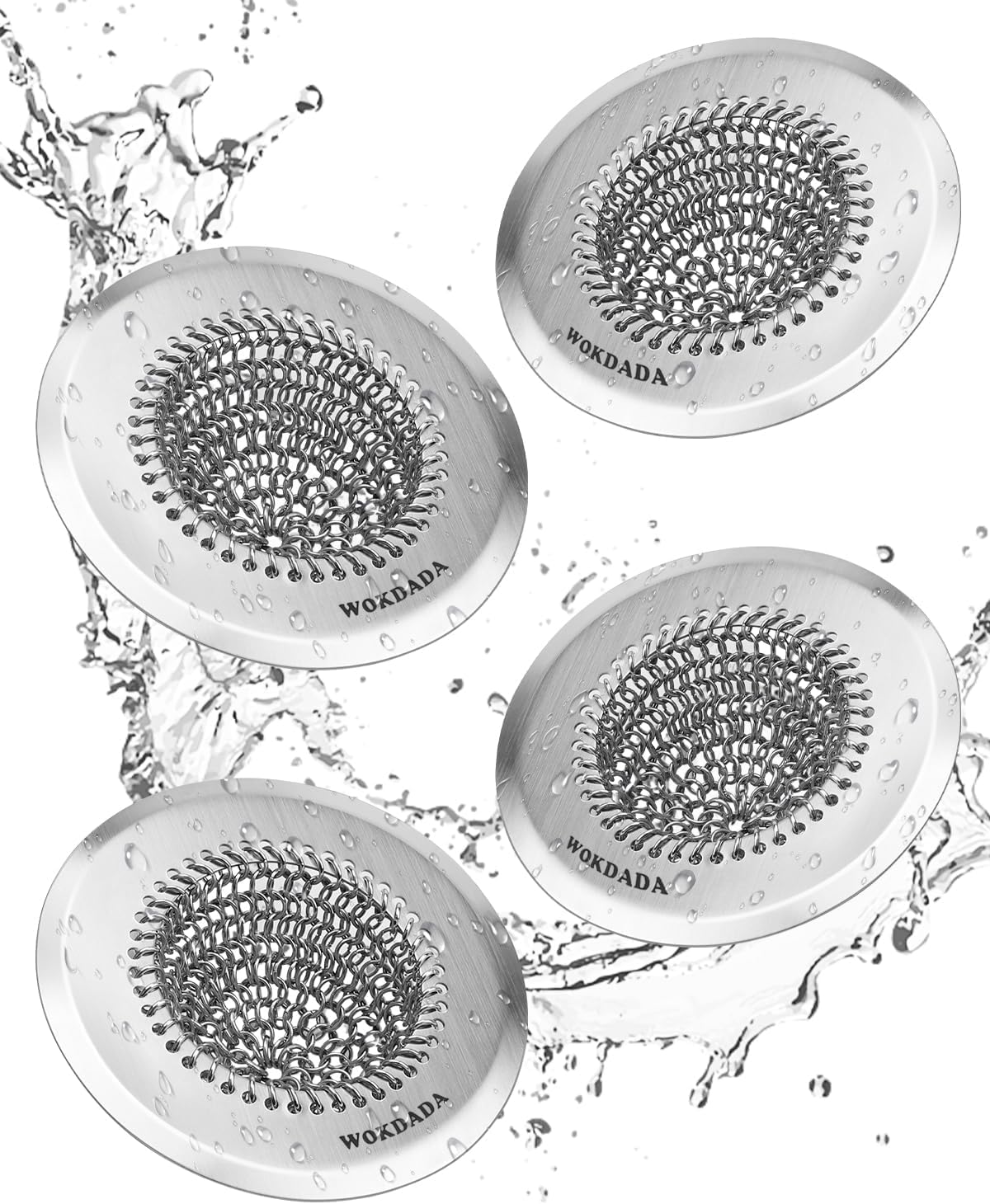 Kitchen Sink Drain Strainer,Patented Reversible Chain Mesh Basket Anti-Clog