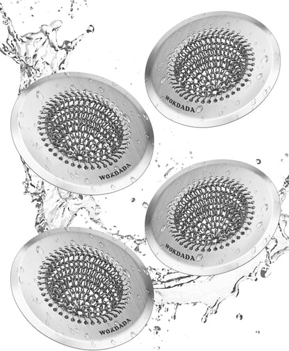 Kitchen Sink Drain Strainer,Patented Reversible Chain Mesh Basket Anti-Clog
