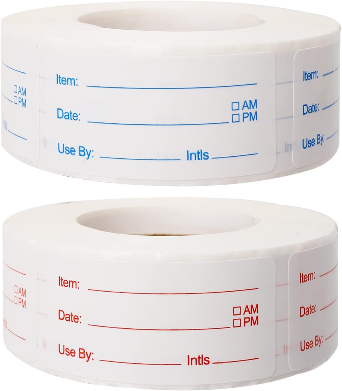4 Rolls 1000 Pieces Removable Food Labels, 1 x 2 Inch | Date Stickers for Freezer, Refrigerator Food Containers - Easy to Write