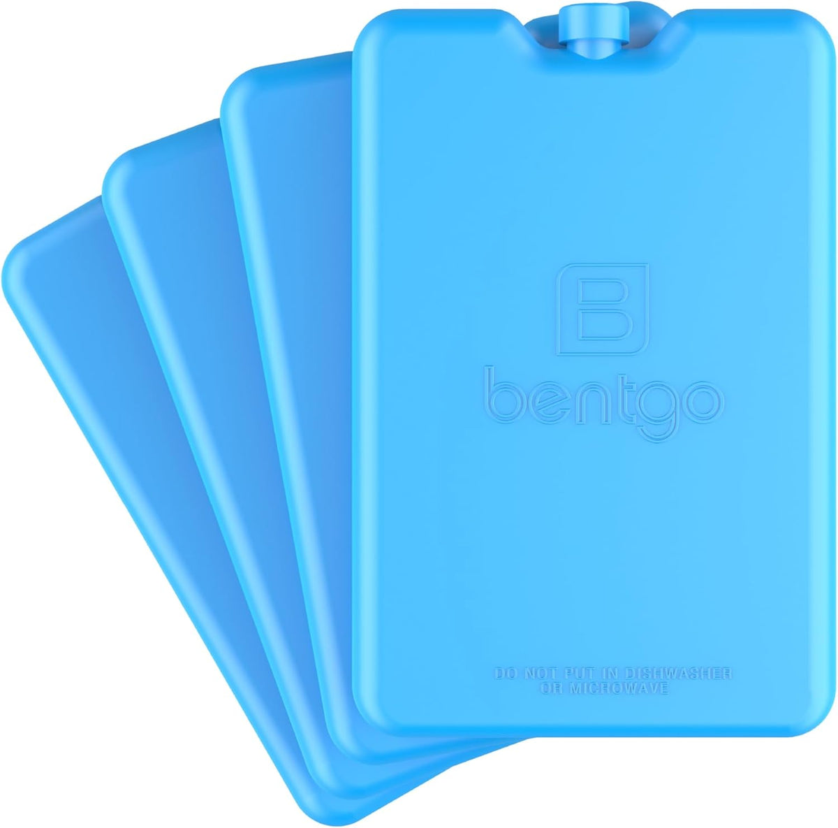 Chillers Ice Packs: Slim, Reusable Quick-Freeze Cooling Design Keeps Food Fresh in Lunch Boxes, Bags, & Coolers for Work, College, Camping, & More; Easy to Clean & Chills Fast; 4-Pack (Blue)