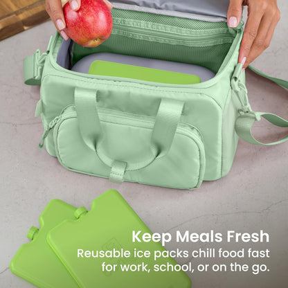 Chillers Ice Packs: Slim, Reusable Quick-Freeze Cooling Design Keeps Food Fresh in Lunch Boxes, Bags, & Coolers for Work, College, Camping, & More; Easy to Clean & Chills Fast; 4-Pack (Blue)