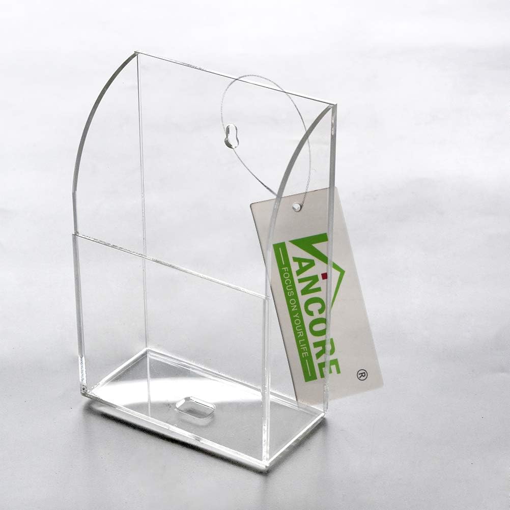 Clear Wall Mounted Charging Phone Holder Smart Phone Station TV Remote Control Holder Wall Box (3 Holes)