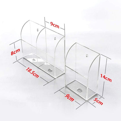 Clear Wall Mounted Charging Phone Holder Smart Phone Station TV Remote Control Holder Wall Box (3 Holes)
